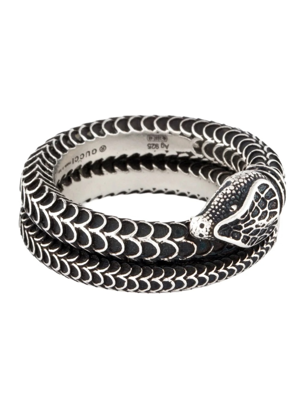 Gucci Sterling Silver Garden Snake Ring
